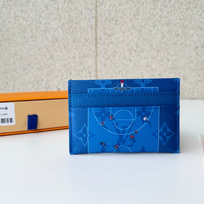 LOUIS VUITTON ポルト カルト ダブル モノグラム キャンバス メンズ 11×7×1.5cm