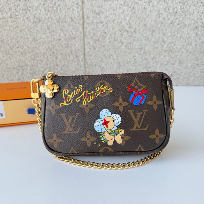 LOUIS VUITTON ミニポシェット チャーム モノグラム キャンバス レディース 5×10.5×4cm LOUIS VUITTON ミニポシェット チャーム モノグラム キャンバス レディース 5×10.5×4cm