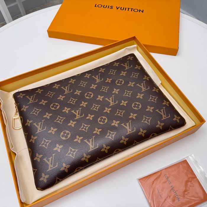 LOUIS VUITTON ポシェット クレ ラージ モノグラム キャンバス レディース 33×24×1cm LOUIS VUITTON ポシェット クレ ラージ モノグラム キャンバス レディース 33×24×1cm