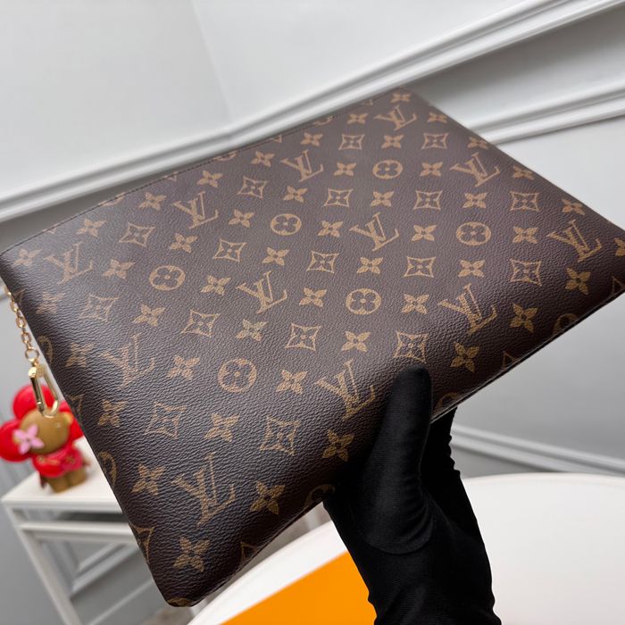 LOUIS VUITTON ポシェット クレ ラージ モノグラム キャンバス レディース 33×24×1cm