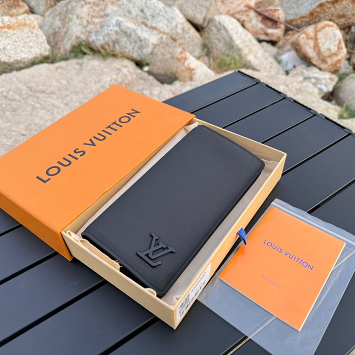 LOUIS VUITTON ブラッサ ウォレット LVアエログラム レザー メンズ 10×19×2cm LOUIS VUITTON ブラッサ ウォレット LVアエログラム レザー メンズ 10×19×2cm