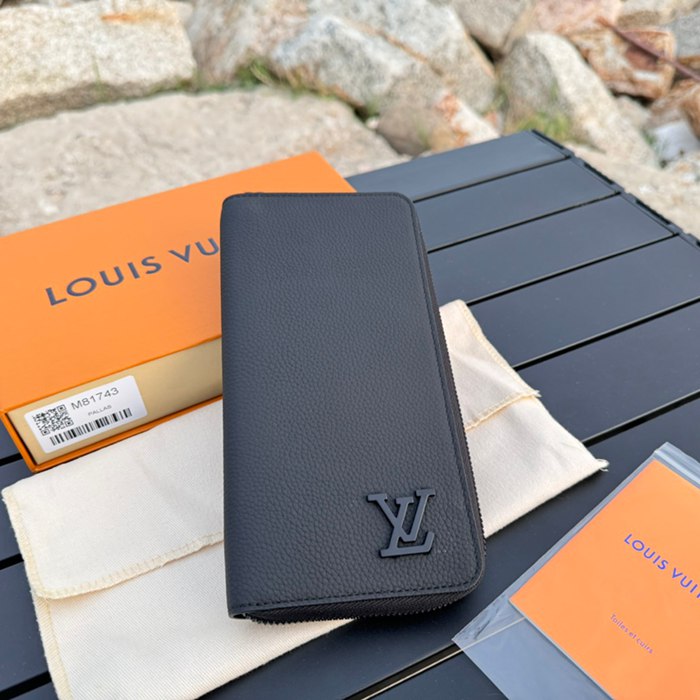 LOUIS VUITTON ジッピー ウォレット LVアエログラム レザー メンズ 10×20×2cm LOUIS VUITTON ジッピー ウォレット LVアエログラム レザー メンズ 10×20×2cm
