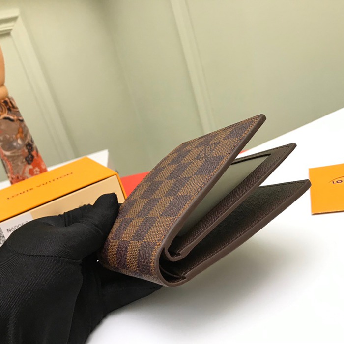 LOUIS VUITTON アメリゴ ウォレット ダミエ エベンヌ メンズ 11.5×9.5cm
