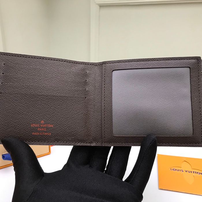 LOUIS VUITTON アメリゴ ウォレット ダミエ エベンヌ メンズ 11.5×9.5cm