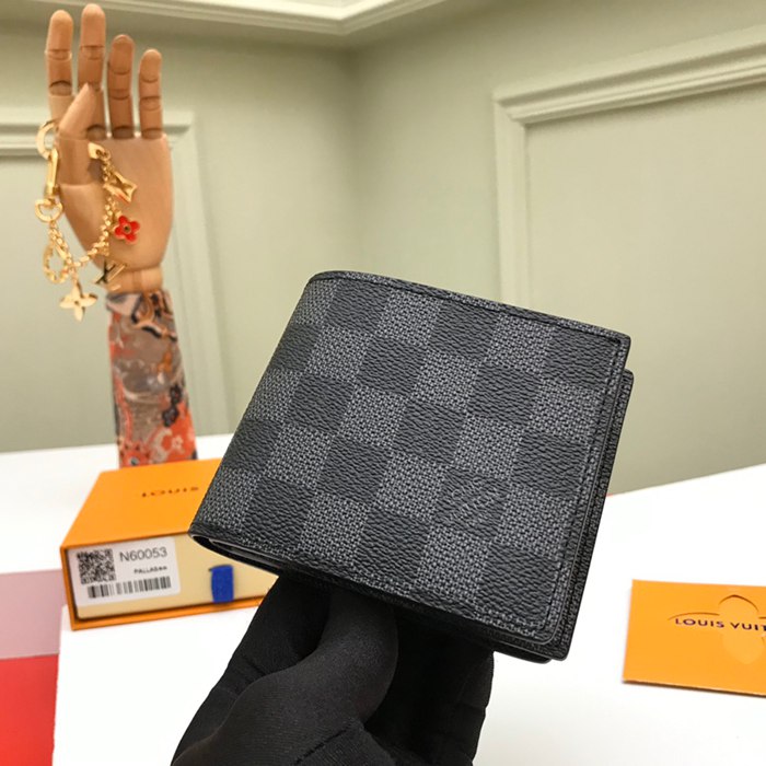 LOUIS VUITTON アメリゴ ウォレット ダミエ グラフィット メンズ 11.5×9.5cm