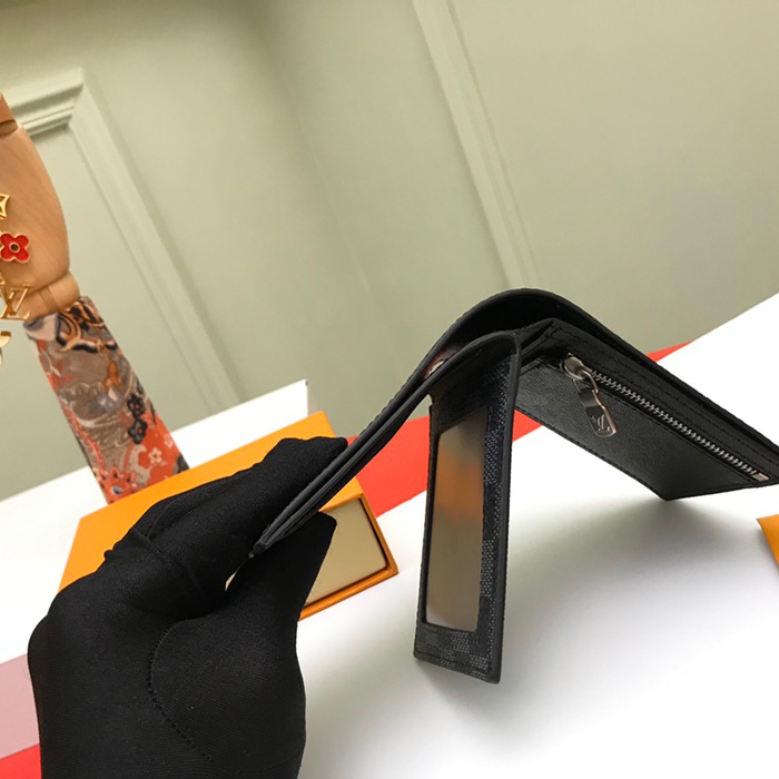 LOUIS VUITTON アメリゴ ウォレット ダミエ グラフィット メンズ 11.5×9.5cm
