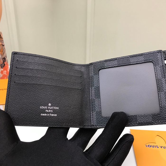 LOUIS VUITTON アメリゴ ウォレット ダミエ グラフィット メンズ 11.5×9.5cm
