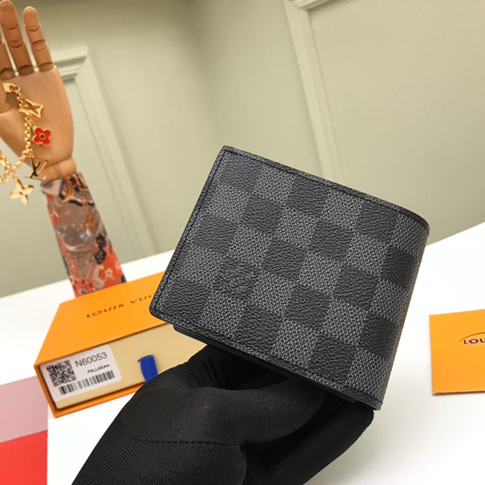 LOUIS VUITTON アメリゴ ウォレット ダミエ グラフィット メンズ 11.5×9.5cm