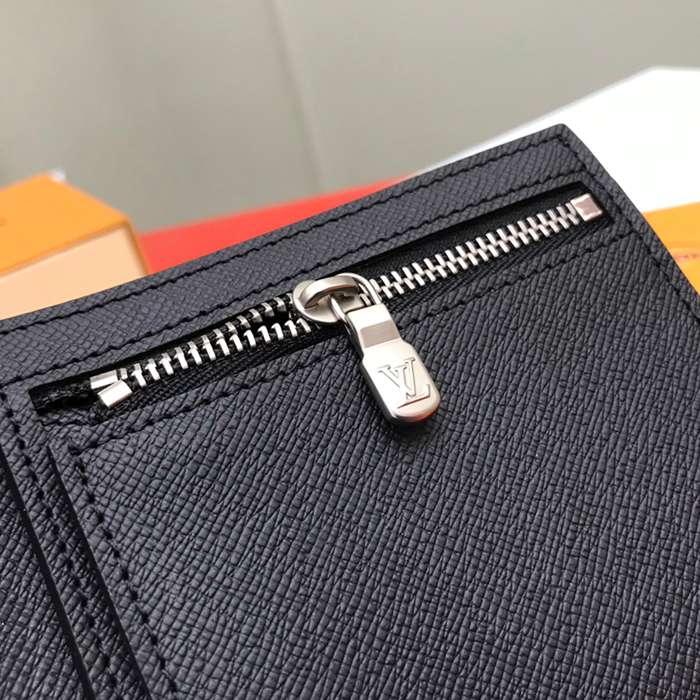 LOUIS VUITTON アメリゴ ウォレット クロスグレインレザー メンズ 11.5×9.5cm