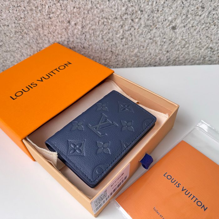 LOUIS VUITTON オーガナイザー ド ポッシュ カーフレザー メンズ 7.5×11.1×1cm
