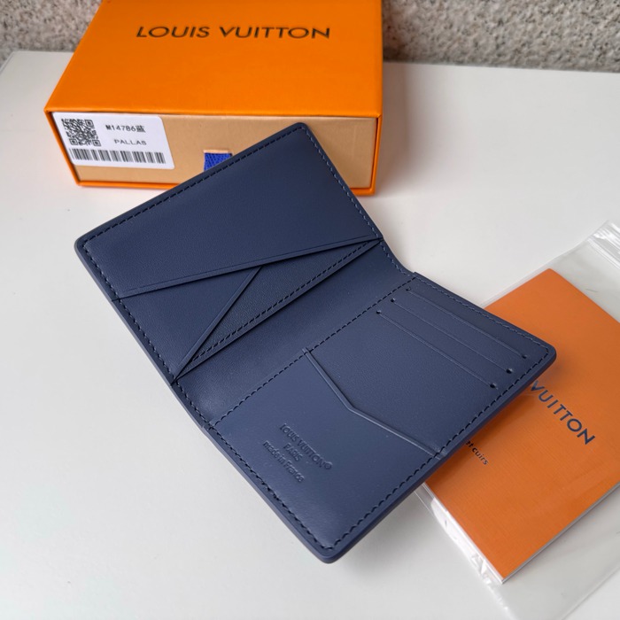 LOUIS VUITTON オーガナイザー ド ポッシュ カーフレザー メンズ 7.5×11.1×1cm