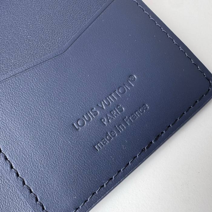 LOUIS VUITTON オーガナイザー ド ポッシュ カーフレザー メンズ 7.5×11.1×1cm