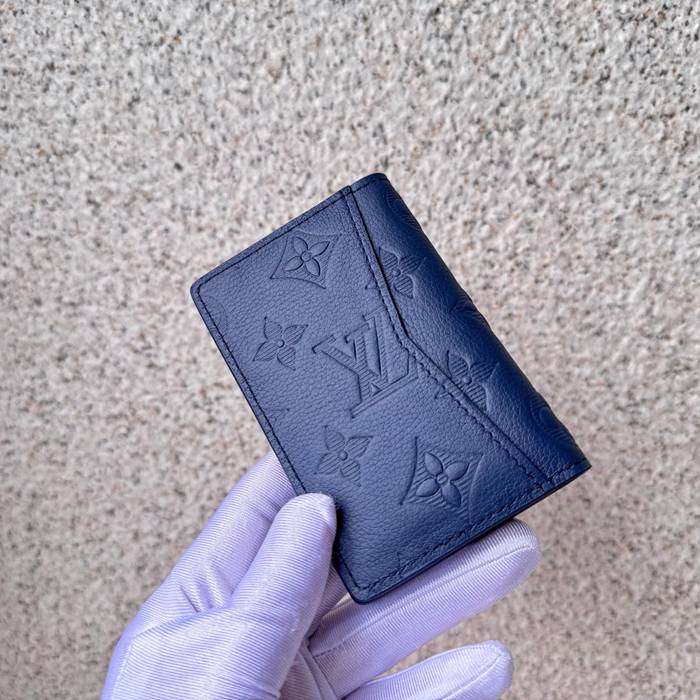 LOUIS VUITTON オーガナイザー ド ポッシュ カーフレザー メンズ 7.5×11.1×1cm
