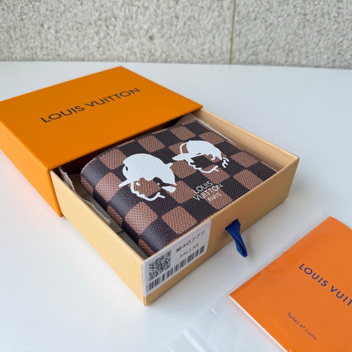 LOUIS VUITTON コンパクトウォレット ダミエ エベンヌ メンズ 11.5×9×1.5cm