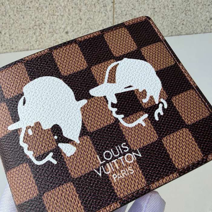 LOUIS VUITTON コンパクトウォレット ダミエ エベンヌ メンズ 11.5×9×1.5cm