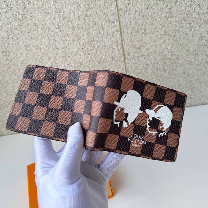 LOUIS VUITTON コンパクトウォレット ダミエ エベンヌ メンズ 11.5×9×1.5cm
