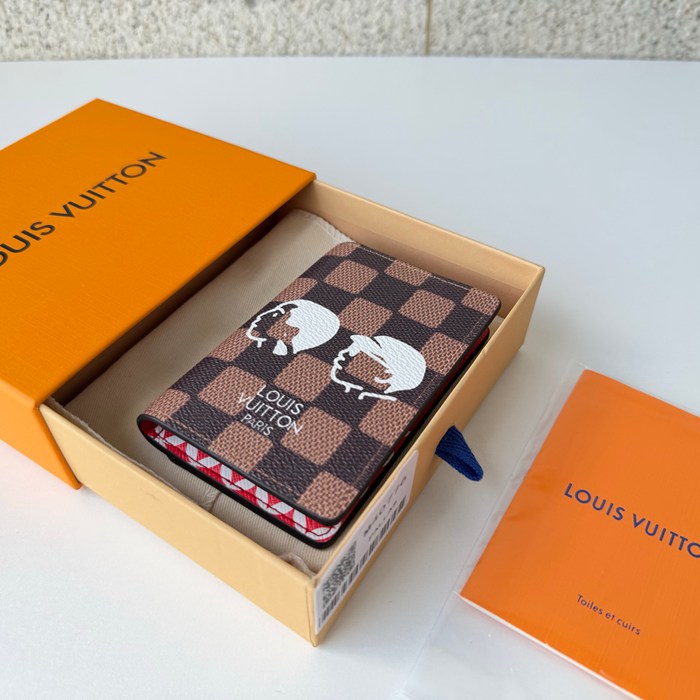 LOUIS VUITTON ポケット オーガナイザー ダミエ エベンヌ メンズ 7.5×11.1×1cm