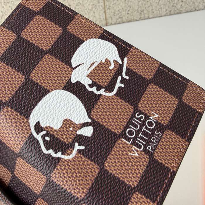 LOUIS VUITTON ポケット オーガナイザー ダミエ エベンヌ メンズ 7.5×11.1×1cm