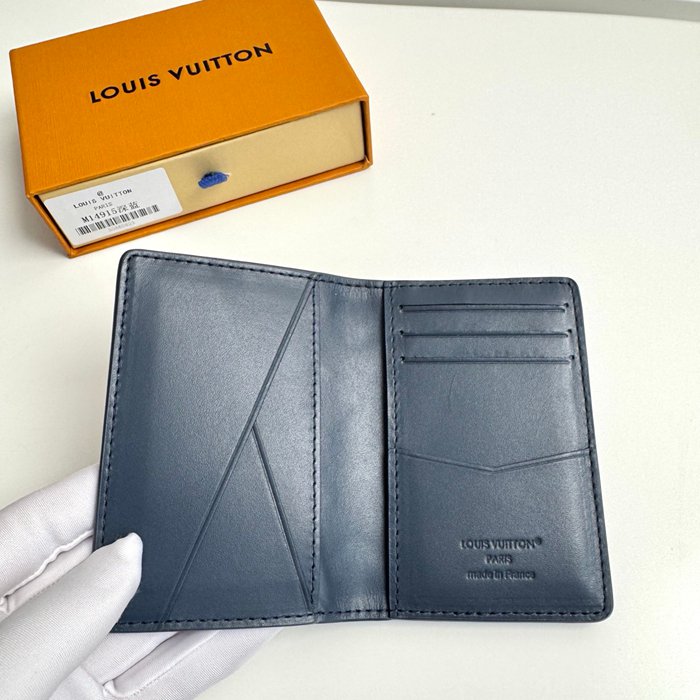 LOUIS VUITTON ポケット オーガナイザー モノグラム シャドウ レザー メンズ 11×7.5cm