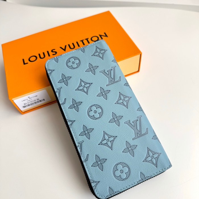 LOUIS VUITTON ジッピー ウォレット モノグラム シャドウ レザー メンズ 20×10×2cm