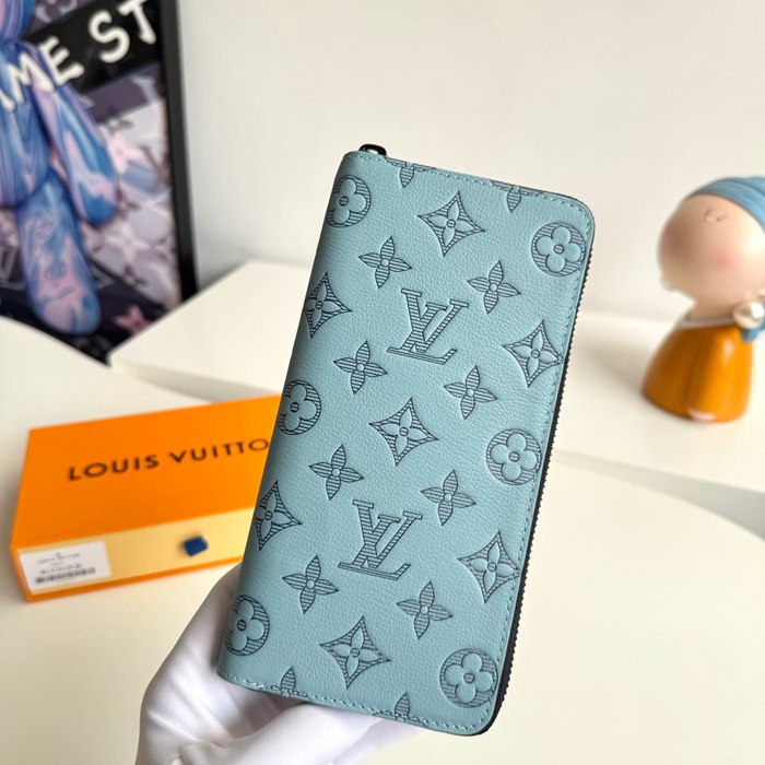 LOUIS VUITTON ジッピー ウォレット モノグラム シャドウ レザー メンズ 20×10×2cm