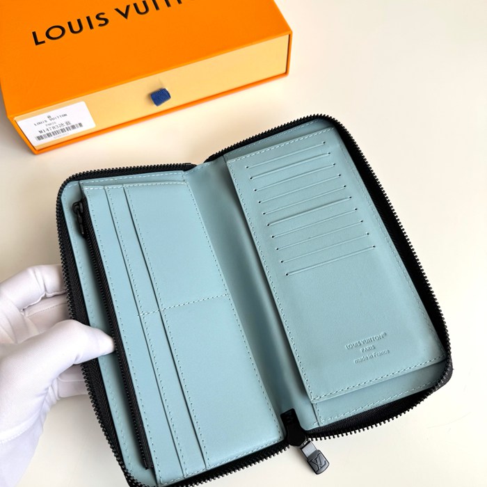 LOUIS VUITTON ジッピー ウォレット モノグラム シャドウ レザー メンズ 20×10×2cm