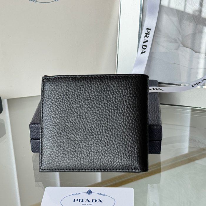 PRADA 二つ折り財布 カーフレザー メンズ 11×9.5cm