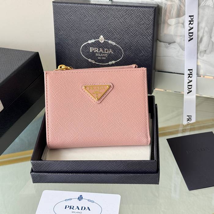 PRADA 二つ折り財布 サフィアーノレザー メンズ 10×9×2cm PRADA 二つ折り財布 サフィアーノレザー メンズ 10×9×2cm
