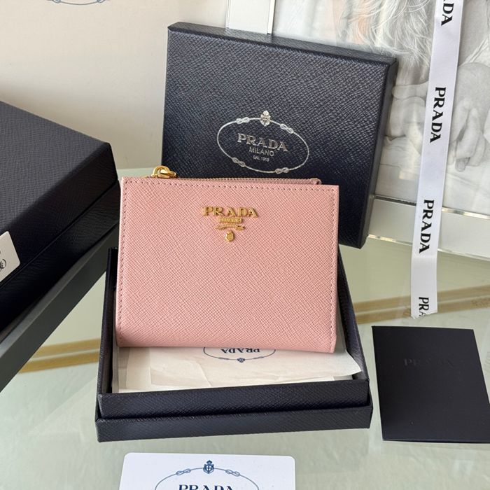 PRADA 二つ折り財布 サフィアーノレザー メンズ 10×9×2cm PRADA 二つ折り財布 サフィアーノレザー メンズ 10×9×2cm