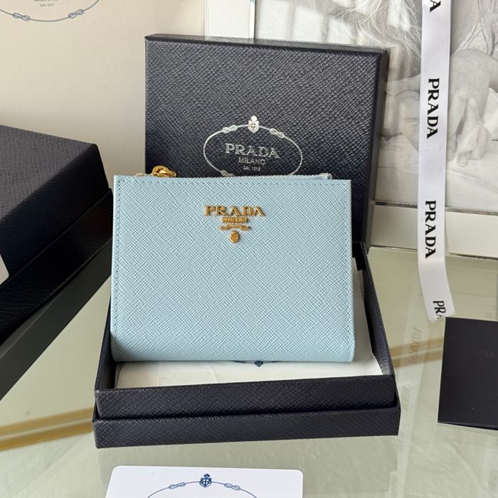 PRADA 二つ折り財布 サフィアーノレザー メンズ 10×9×2cm PRADA 二つ折り財布 サフィアーノレザー メンズ 10×9×2cm