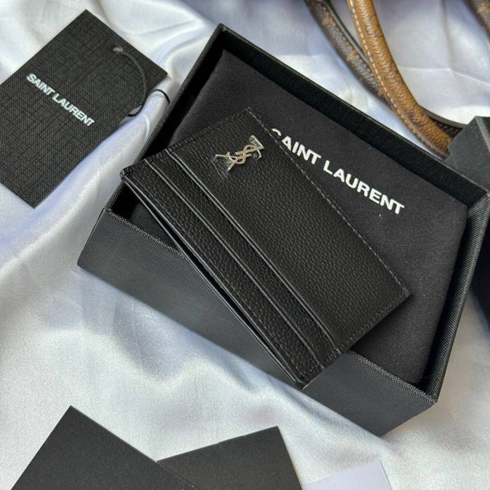 YSL カードケース カーフレザー レディース 10×7.5×0.5cm
