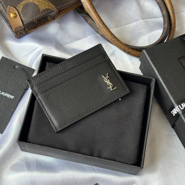 YSL カードケース カーフレザー レディース 10×7.5×0.5cm