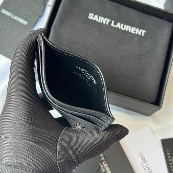 YSL カードケース カーフレザー レディース 10×7.5×0.5cm