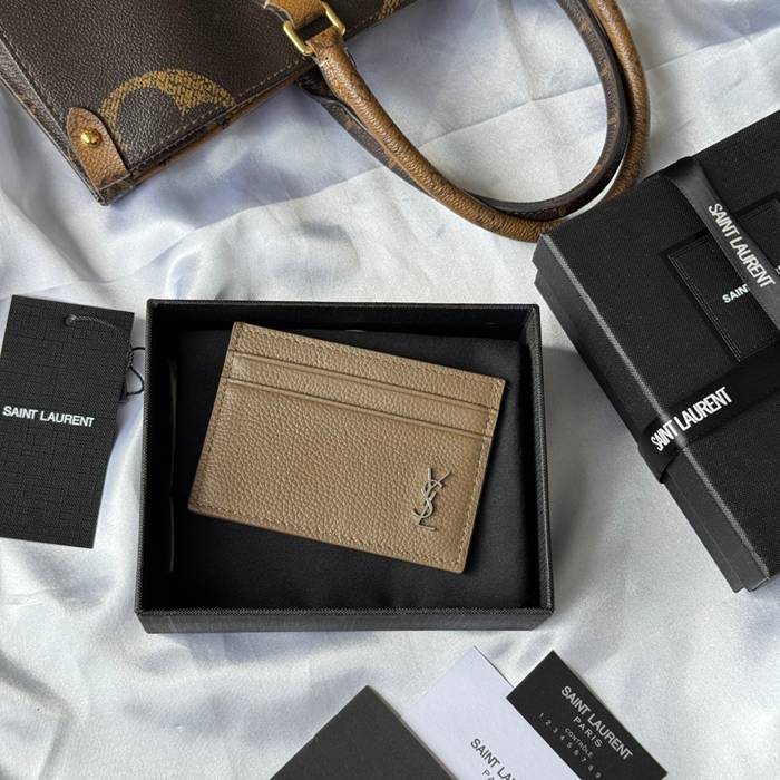 YSL カードケース カーフレザー レディース 10×7.5×0.5cm