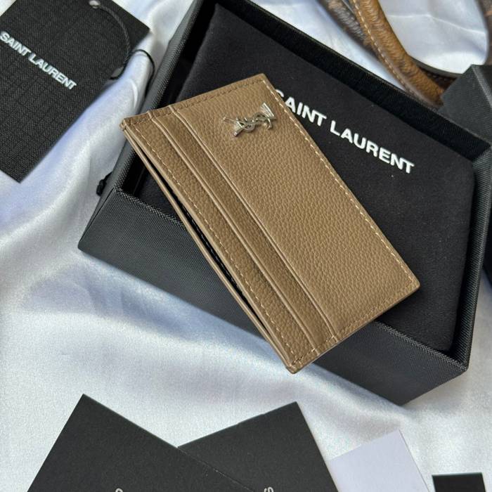 YSL カードケース カーフレザー レディース 10×7.5×0.5cm