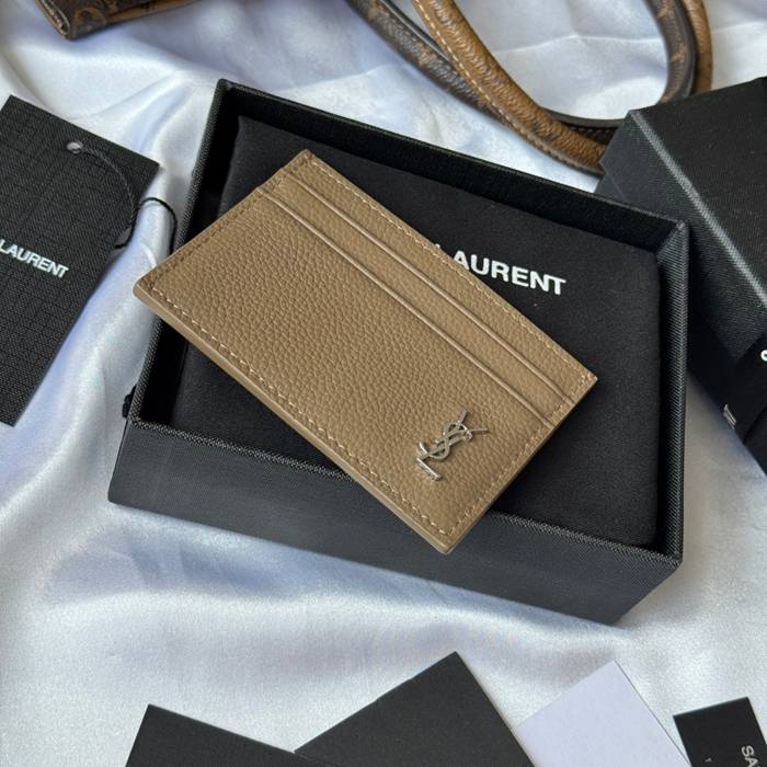 YSL カードケース カーフレザー レディース 10×7.5×0.5cm