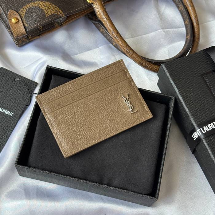 YSL カードケース カーフレザー レディース 10×7.5×0.5cm