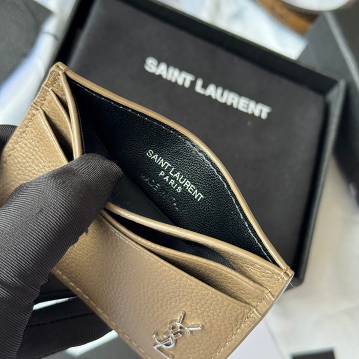 YSL カードケース カーフレザー レディース 10×7.5×0.5cm