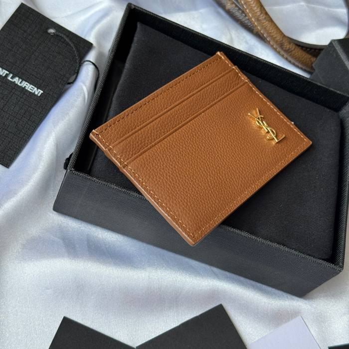 YSL カードケース カーフレザー レディース 10×7.5×0.5cm