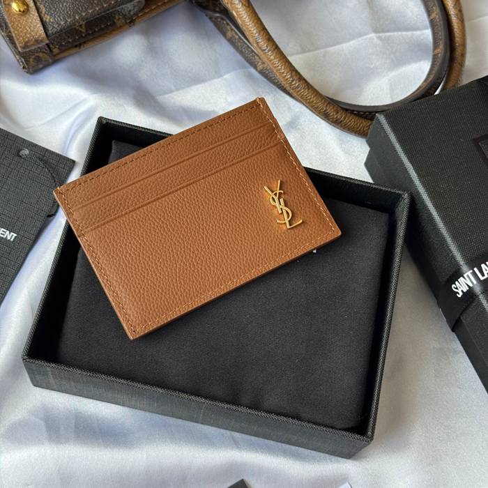 YSL カードケース カーフレザー レディース 10×7.5×0.5cm
