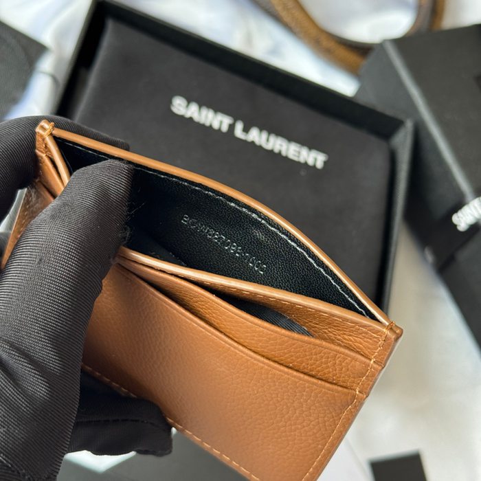 YSL カードケース カーフレザー レディース 10×7.5×0.5cm