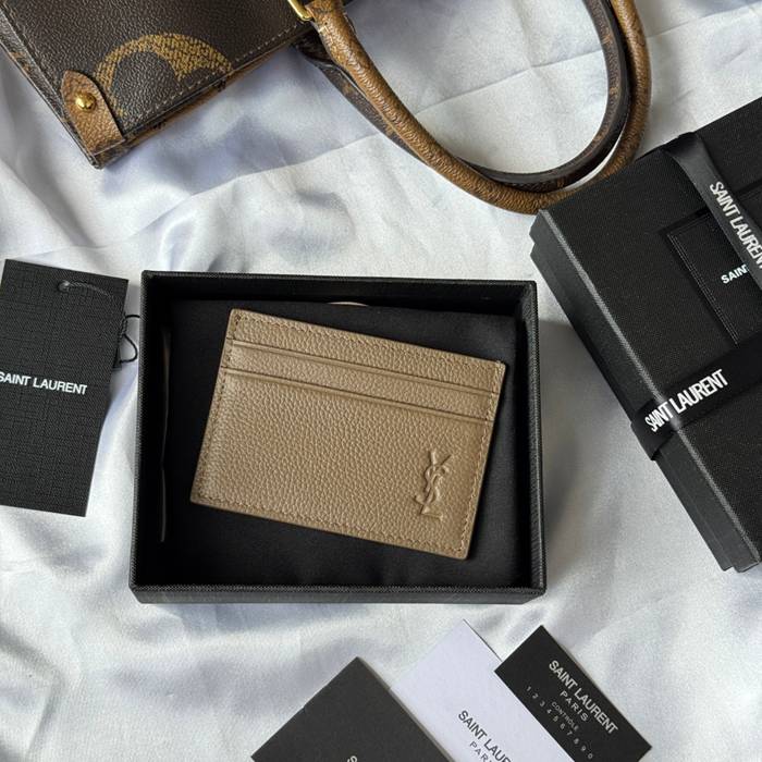 YSL カードケース カーフレザー レディース 10×7.5×0.5cm