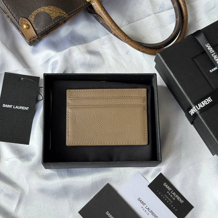 YSL カードケース カーフレザー レディース 10×7.5×0.5cm