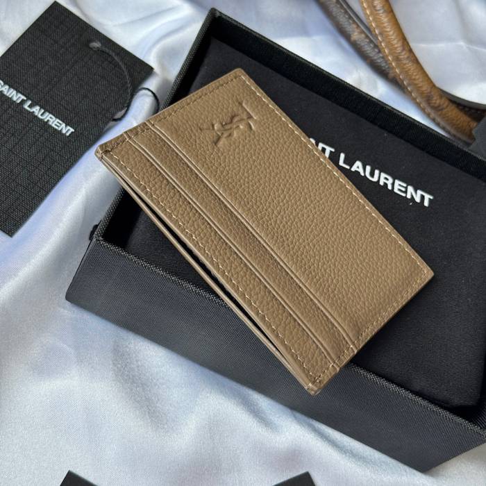 YSL カードケース カーフレザー レディース 10×7.5×0.5cm