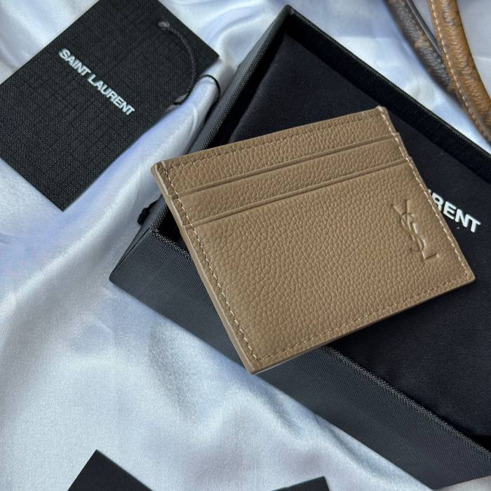 YSL カードケース カーフレザー レディース 10×7.5×0.5cm