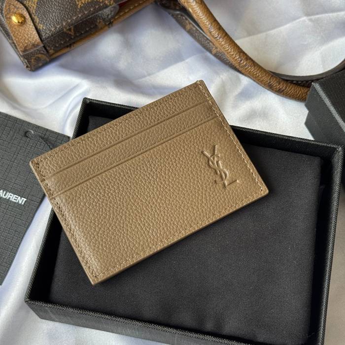 YSL カードケース カーフレザー レディース 10×7.5×0.5cm