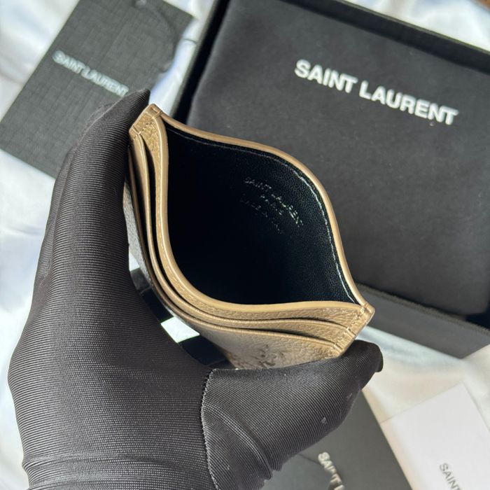 YSL カードケース カーフレザー レディース 10×7.5×0.5cm