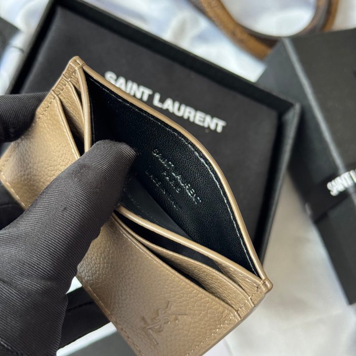 YSL カードケース カーフレザー レディース 10×7.5×0.5cm