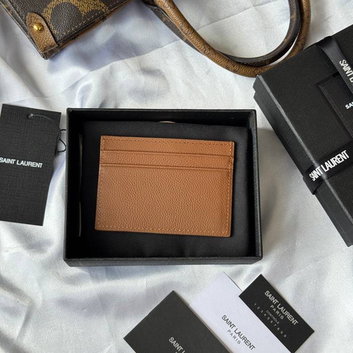 YSL カードケース カーフレザー レディース 10×7.5×0.5cm