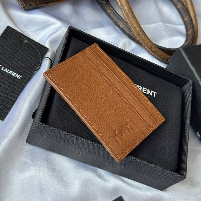 YSL カードケース カーフレザー レディース 10×7.5×0.5cm